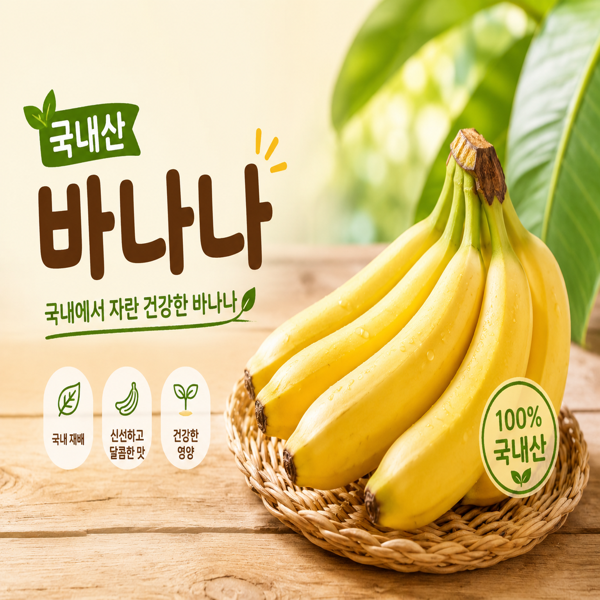 [예약배송] 국내산 친환경 유기농 바나나 2.5kg *26년 7월 30일부터 순차발송