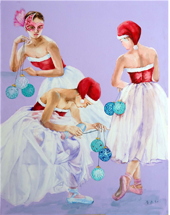 크리스마스의 추억(90.9cmx72.7cm,Watercolor on Paper, 2020)