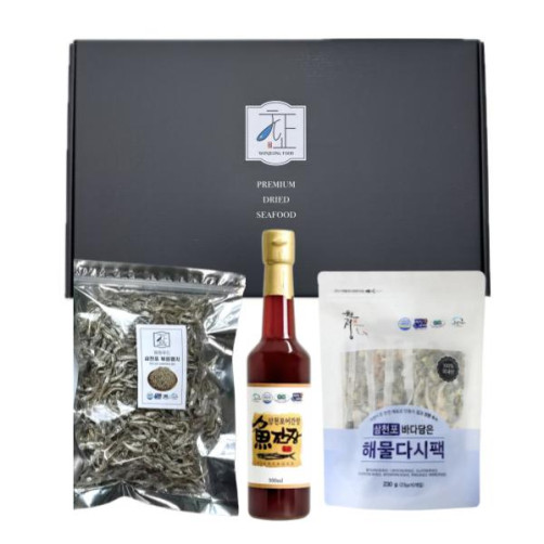 원정 실속세트 1.03kg(볶음멸치 300g+어간장 500ml+해물다시팩 230g)
