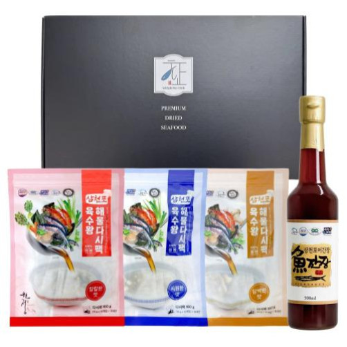 원정 육수왕세트 980g(3가지맛 해물다시팩 각 160g*3종+어간장 500ml)