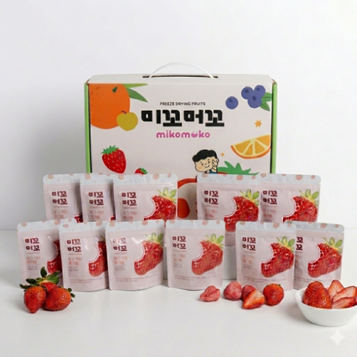 미꼬머꼬 믿음이 동결건조딸기 선물세트 88g(8g*11봉)