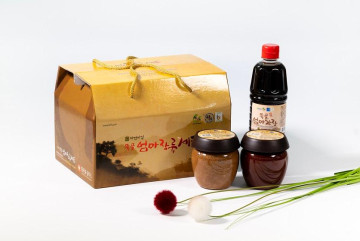 묵골엄마 장류세트 고급형 2.9kg(된장 1kg+고추장 1kg+간장 900ml)