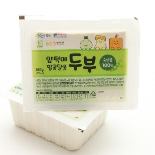 100% 국내산 콩 두부 3.3kg(550g*6모)