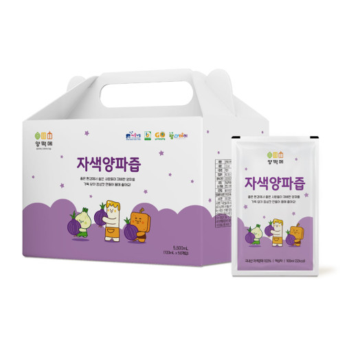 100% 국내산 양파 껍질 자색 양파즙 5L(100ml*50팩)