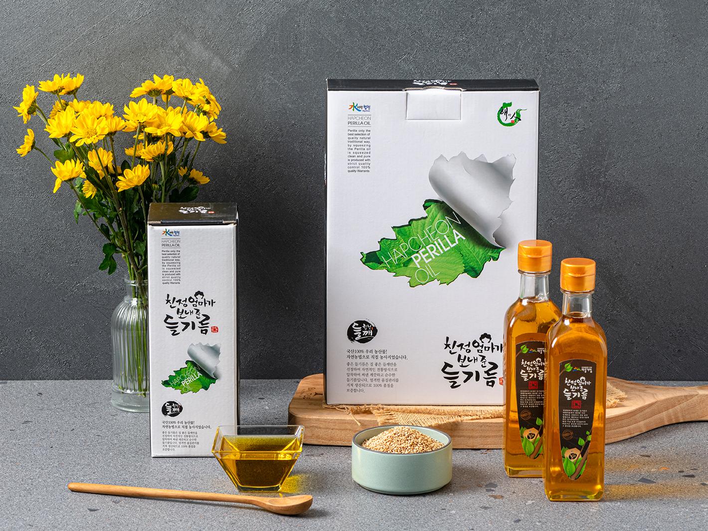 국내산 친정엄마가 보내준 들기름 350ml