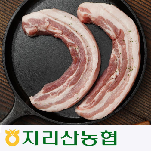 지리산 흑돼지 냉장 오겹살 600g