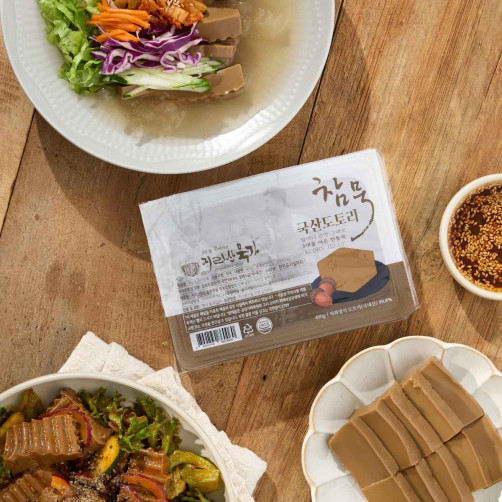 지리산묵가 국산도토리묵 선물세트 1.932kg(묵 400g*3팩+우무채 3종)