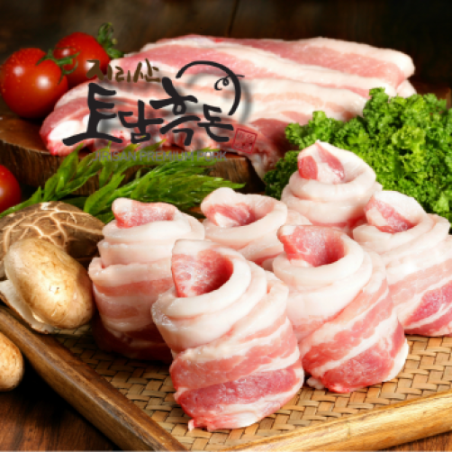 지리산 흑돼지 냉장 구이용 오겹살(삼겹살) 700g
