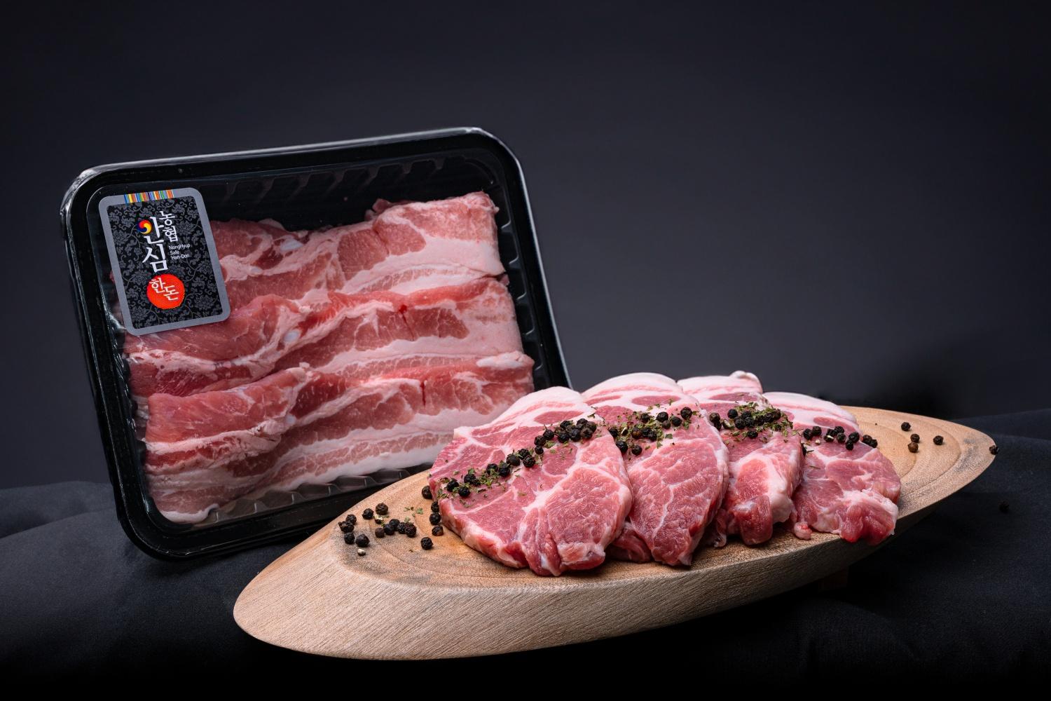 통영축산농협 명품 한돈 선물세트 1kg(삼겹살 0.5kg+목심 0.5kg)