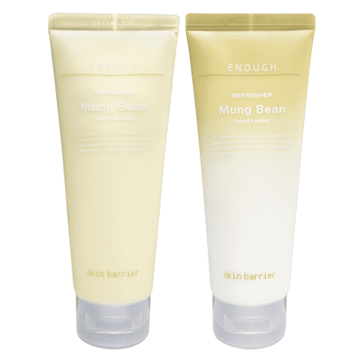 이너프 리프레셔 녹두 폼클렌징&핸드크림 200ml(클렌징 100ml+핸드크림 100ml)