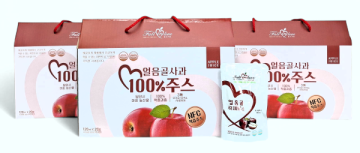 100% 착즙 얼음골 사과주스 7.2L(120ml*20포*3박스)