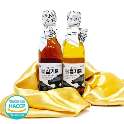 국내산 100% 선물용 참기름 350ml