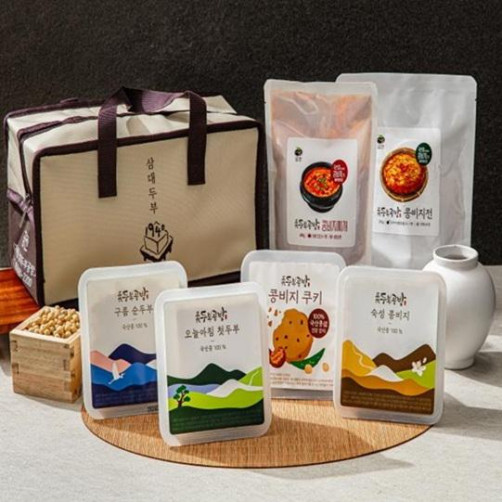 삼대두부공방 건강세트 2kg(두부+순두부+콩비지+콩비지전+콩비지찌개)