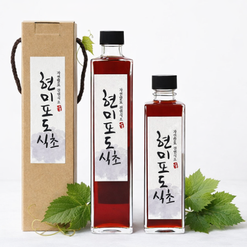배금도가 자연발효 현미포도식초 600ml(300ml*2병)