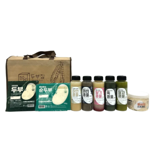 국산콩 정담3호 선물세트 2.75kg(두부+손두부+콩물 6종+비지 스프레드)