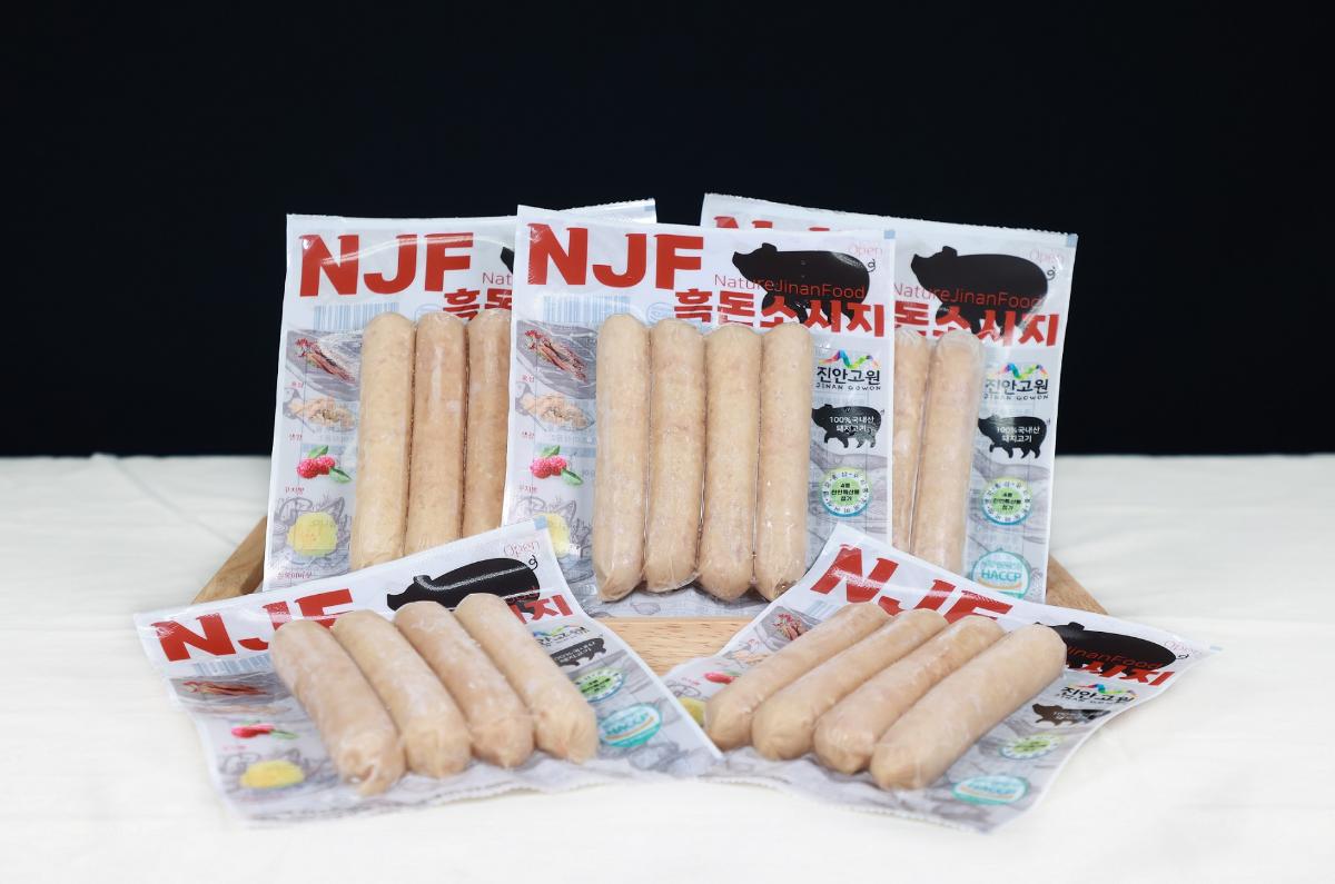 NJF 흑돈 소시지 1kg(0.2kg*5팩)