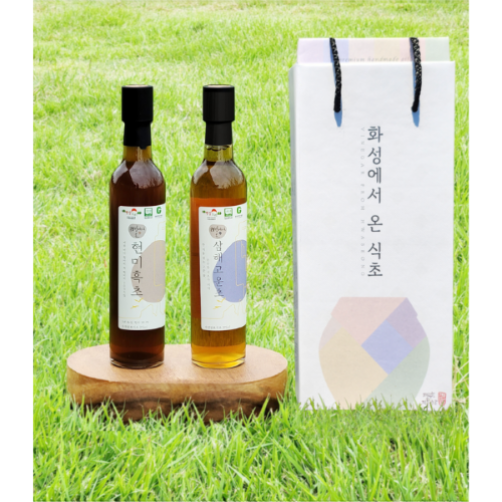 자연발효 식초세트 750ml(현미흑초 375ml+삼해고운초 375ml)