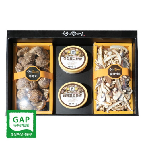 건조 표고 선물세트 320g(동고 100g+분말 60g*2개+슬라이스 100g)