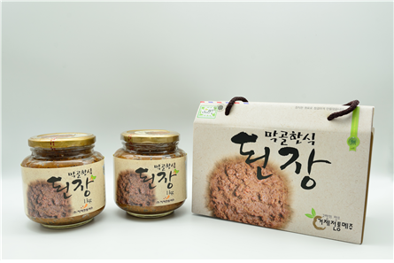 100% 국내산 우리 콩 막골 한식 된장 선물세트 2kg(1kg*2개입)