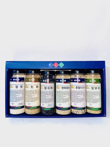 예천 옹골진 잡곡세트 4.8kg(찰보리, 찰흑미, 현미, 찹쌀, 혼합 15곡, 현미찹쌀)