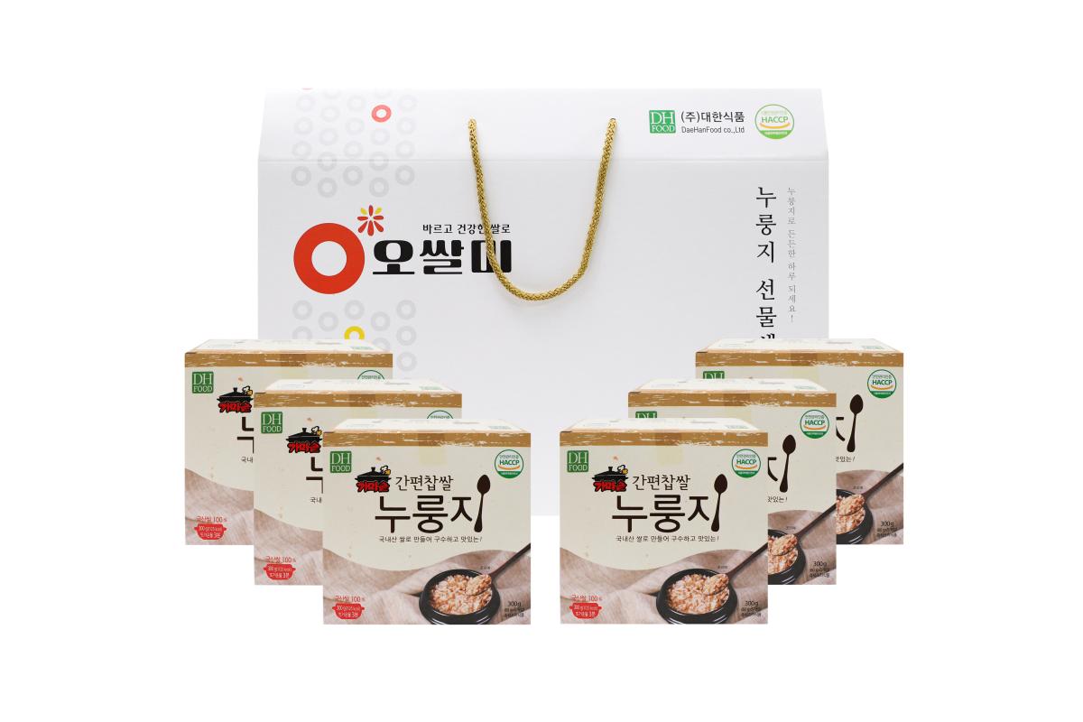 가마솥 간편 찹쌀 누룽지 세트 550g(찹쌀 60g*5개+현미 50g*5개)