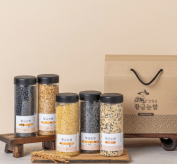 황금눈쌀 잡곡선물세트 2kg(찰흑미, 찰현미, 찹쌀, 찰보리쌀, 보리쌀 각 0.4kg)