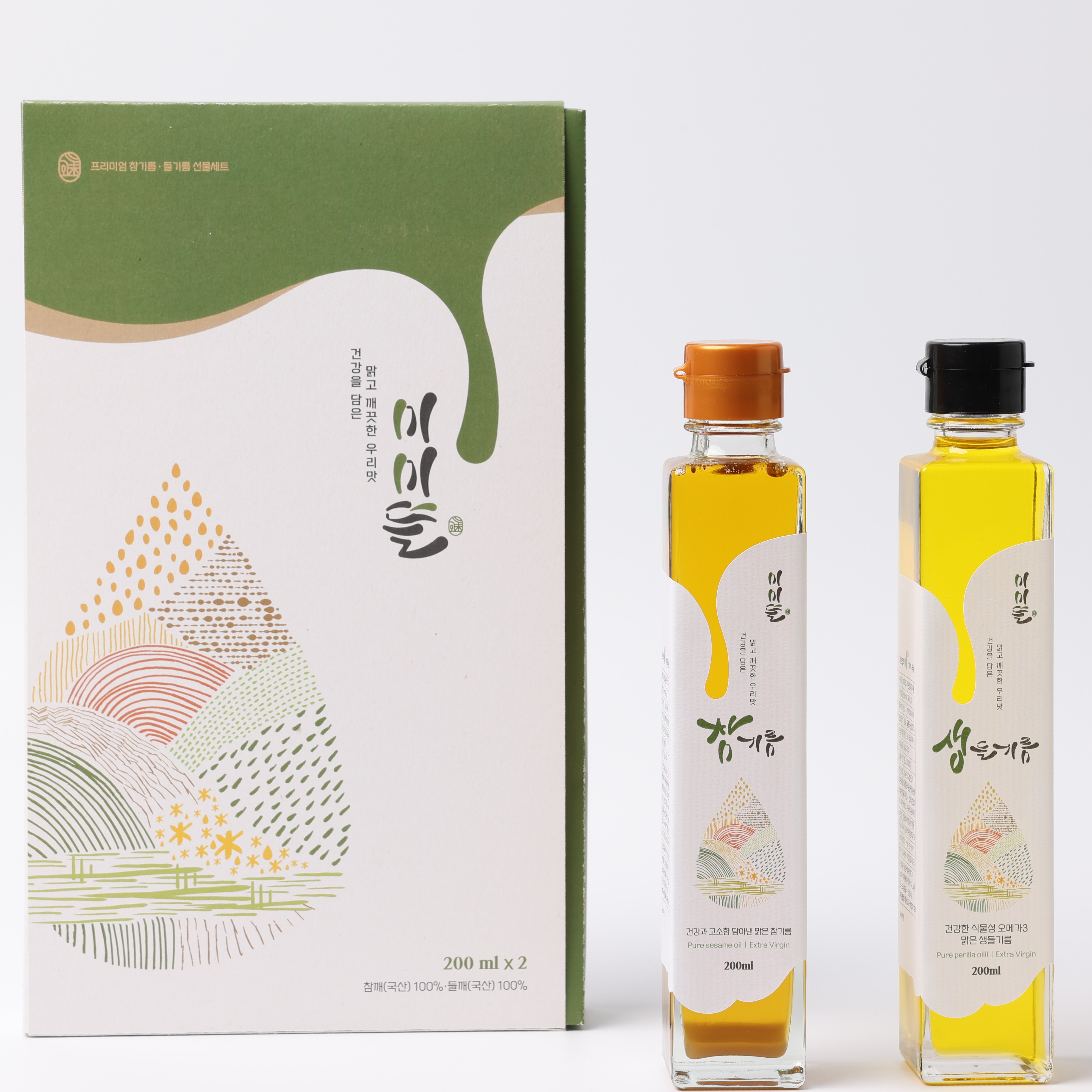 국산 참깨 100% 저온압착 참기름 200ml