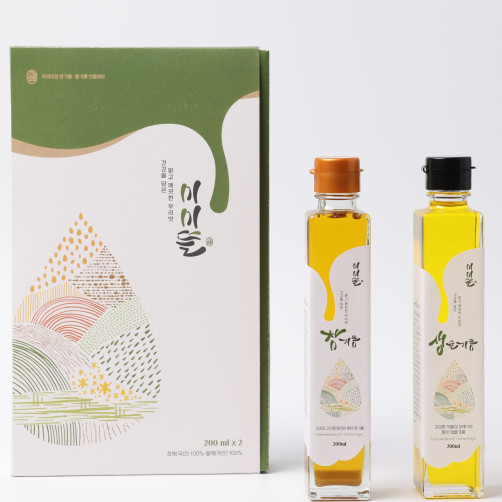 국산 참깨 100% 저온압착 참기름 200ml