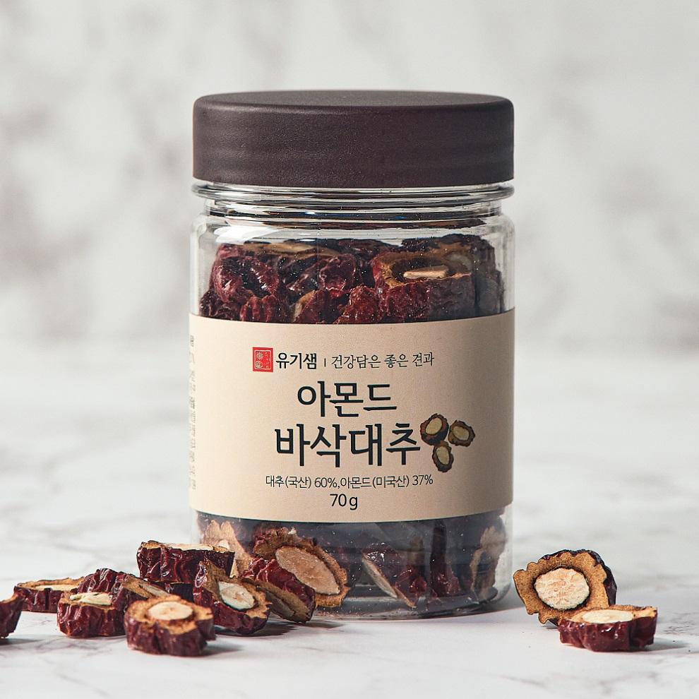 유기샘 아몬드 바삭대추 210g(70g*3개)