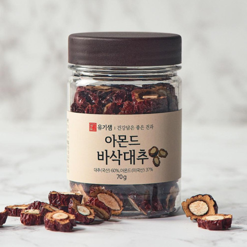 유기샘 아몬드 바삭대추 210g(70g*3개)